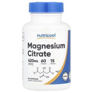 Магний цитрат, Magnesium Citrate, Nutricost, 60 капсул 3085700634 фото