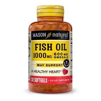 Рыбий жир и Омега-3 1000/600мг, Fish Oil & Omega 3, Mason Natural, 30 гелевых капсул 2026889726 фото