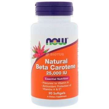 NOW Beta Carotene (Natural) 90 caps 1312258985 фото