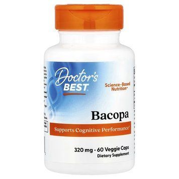 Бакопа, 320 мг, Bacopa, Doctor's Best, 60 вегетарианских капсул 2599747513 фото