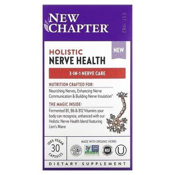 Здоров'я нервової системи, Holistic Nerve Health, New Chapter, 30 капсул 2599747531 фото