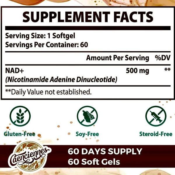 Caenciennes Liposomal NAD+ 500 mg 60 caps 2871564444 фото